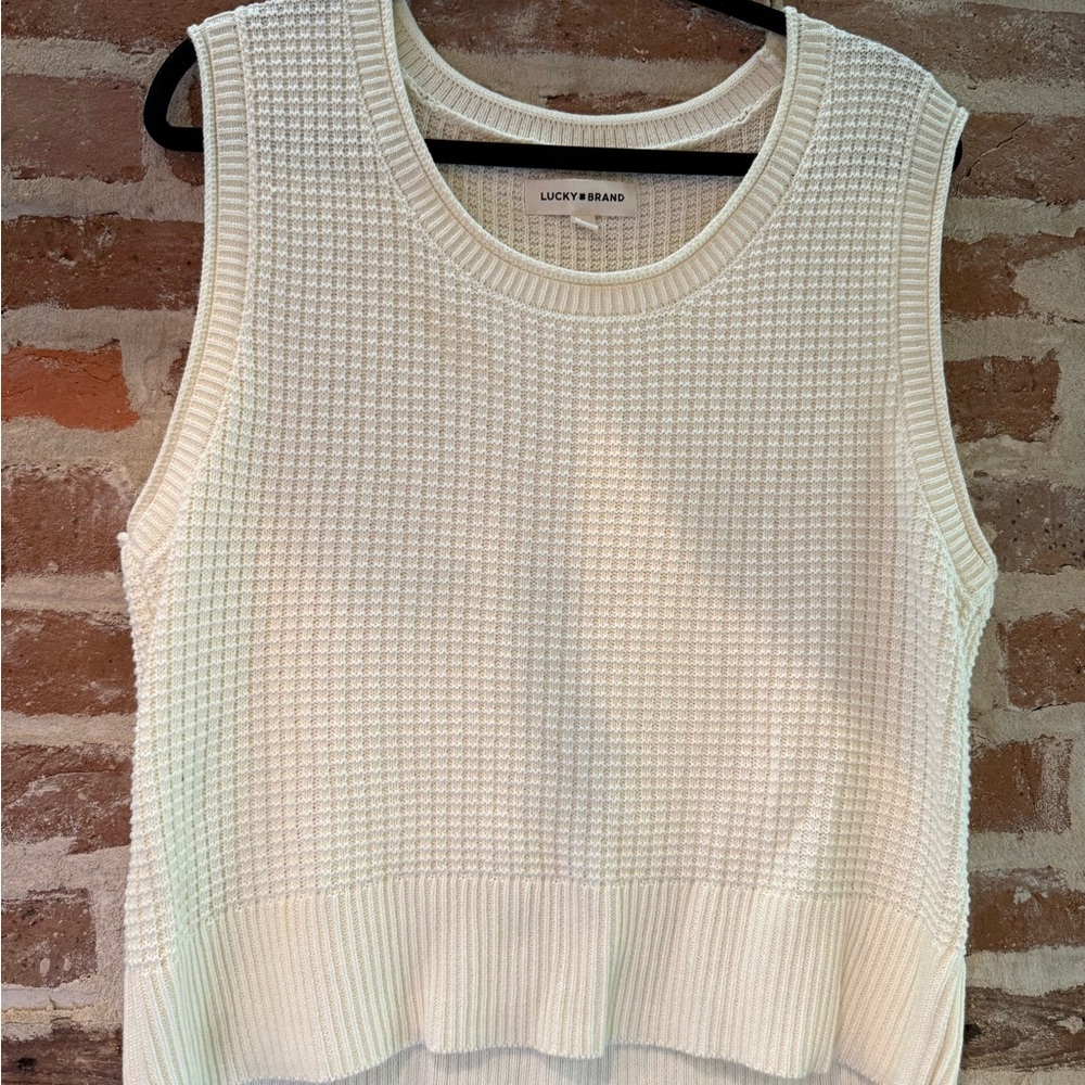 Lucky Brand Ivory Knit Top